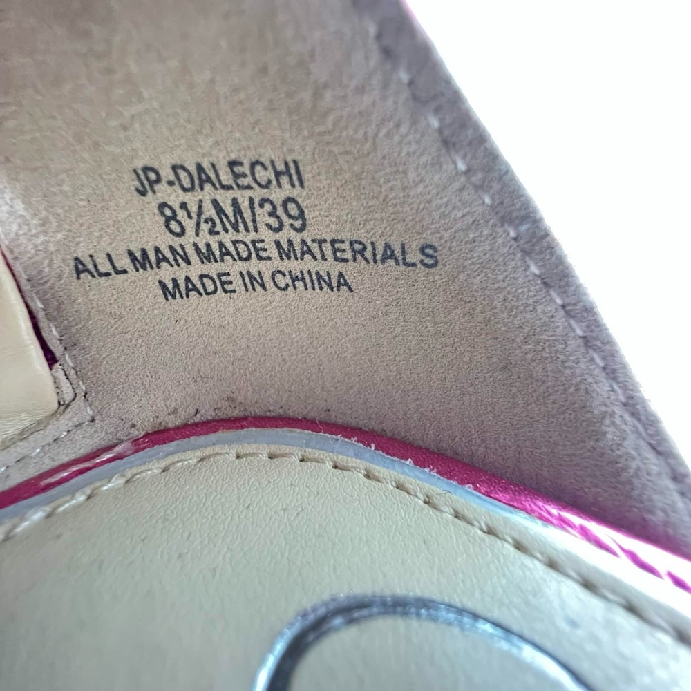 EUC Jessica Simpson Dalechi Metallic Pink Strappy High Heel Womens Size 8.5 - Picture 9 of 9